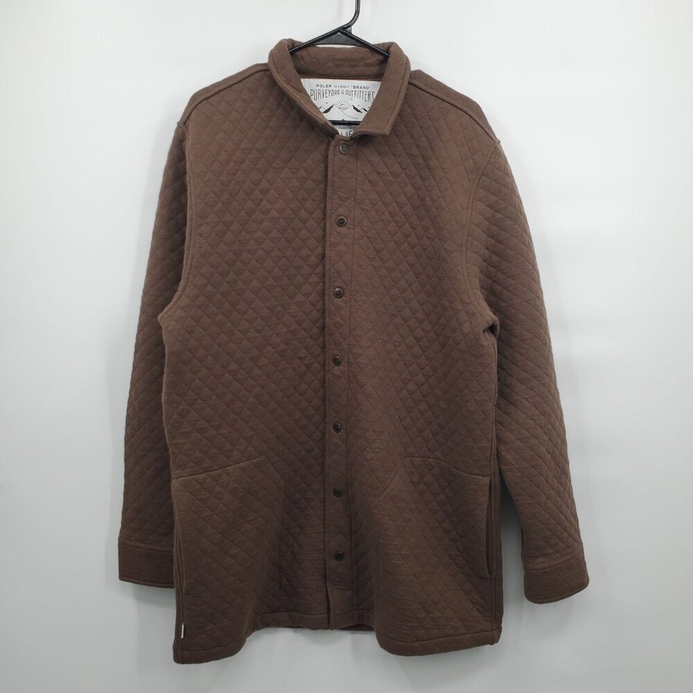 Poler The Quincy Shacket Jacket Men Size XL NWOT Quilted Outdoors Camping Casual